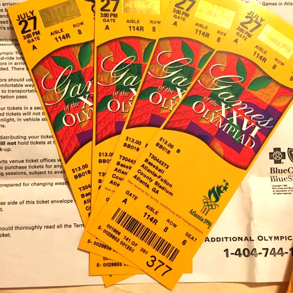 1996 Atlanta Olympics Tickets
